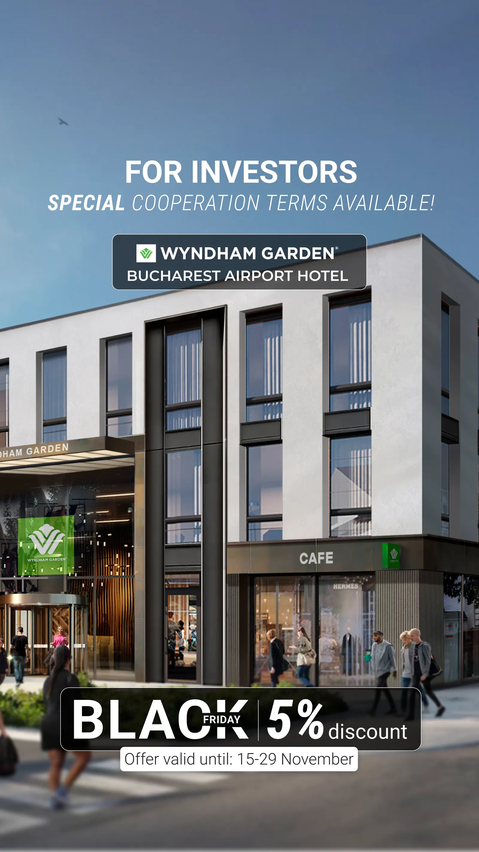 Wyndham Garden Bucharest Airport Hotel: 20-Year Brand License, Confirmed Directly by Wyndham